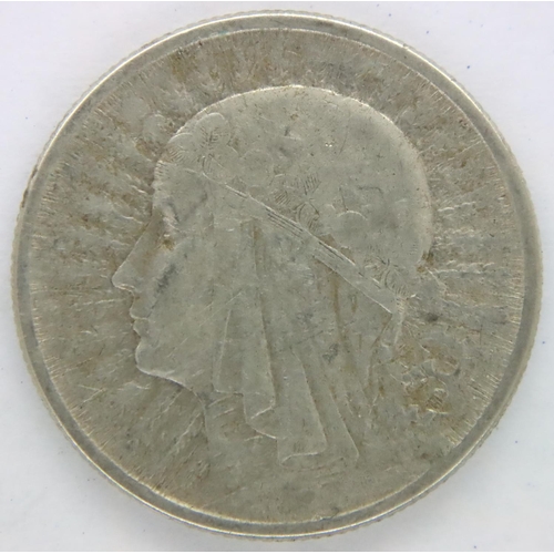 3062 - 1934 silver Polish two zlote. P&P Group 1 (£14+VAT for the first lot and £1+VAT for subsequent lots)