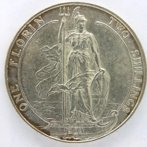 3066 - 1903 florin of Edward VII, our grade EF. P&P Group 1 (£14+VAT for the first lot and £1+VAT for subse... 