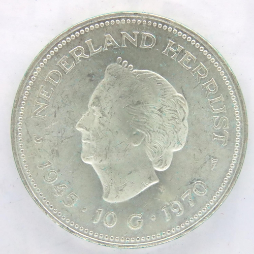 3071 - 1970 Netherlands silver ten gulden. P&P Group 1 (£14+VAT for the first lot and £1+VAT for subsequent... 