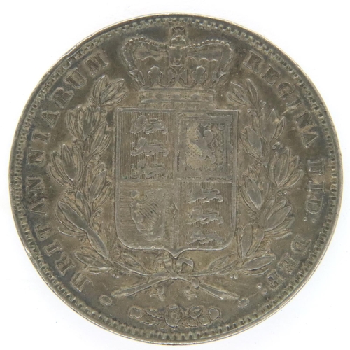 3076 - 1845 crown of Queen Victoria, Cinquefoil Stops. P&P Group 1 (£14+VAT for the first lot and £1+VAT fo... 