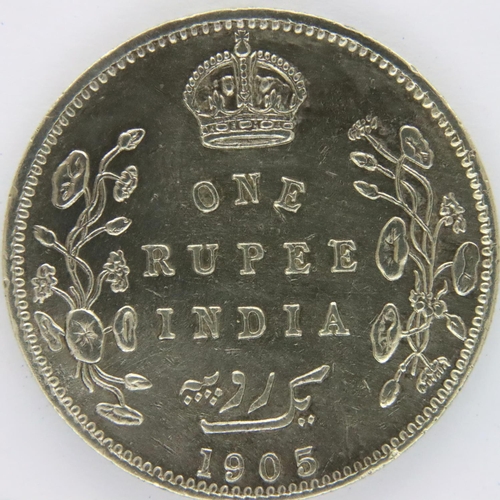 3078 - 1905 Indian silver rupee of Edward VII. P&P Group 1 (£14+VAT for the first lot and £1+VAT for subseq... 