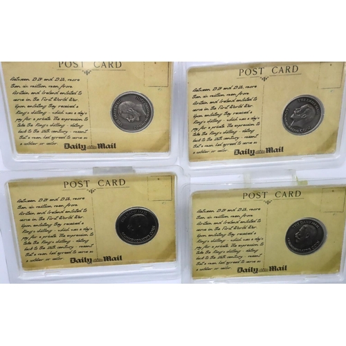 3089 - Four silver proof WWI Commemorative shillings of George V. P&P Group 1 (£14+VAT for the first lot an... 