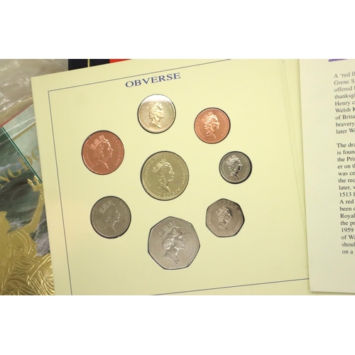 3094 - UK Brilliant uncirculated coin set 1990-1993, 1995-1997 and 1999 (8). P&P Group 1 (£14+VAT for the f... 