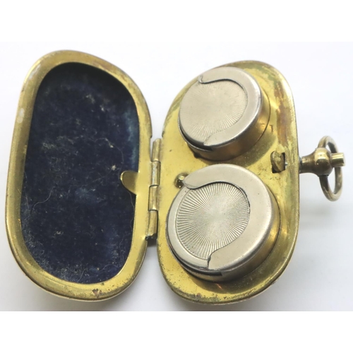 3126 - Brass sprung sovereign case for full and half sovereigns, L: 60 mm. P&P Group 1 (£14+VAT for the fir... 