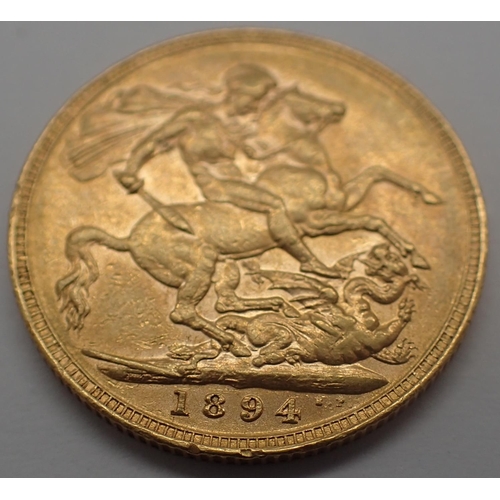 3142 - 1894 sovereign of Queen Victoria. P&P Group 1 (£14+VAT for the first lot and £1+VAT for subsequent l... 