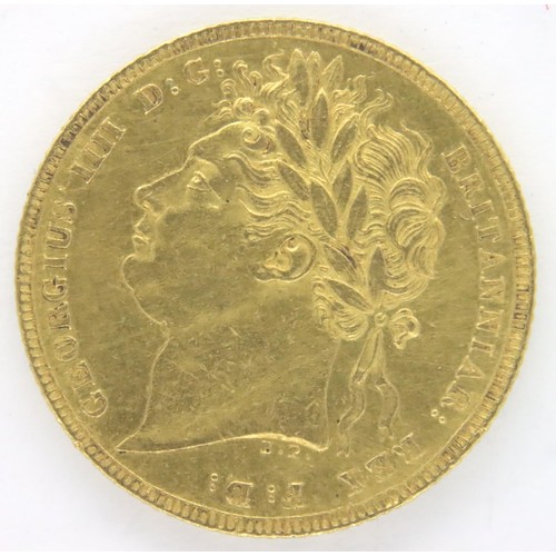 3133 - 1822 Sovereign of George IV, laureate head. P&P Group 1 (£14+VAT for the first lot and £1+VAT for su... 