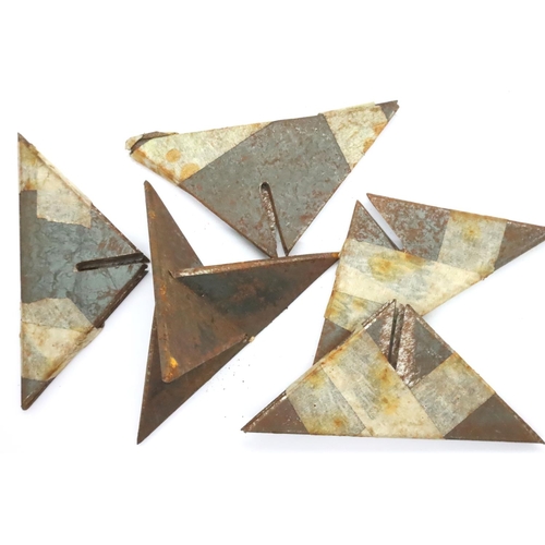 2054 - Five French Resistance caltrops. P&P Group 2 (£18+VAT for the first lot and £3+VAT for subsequent lo... 