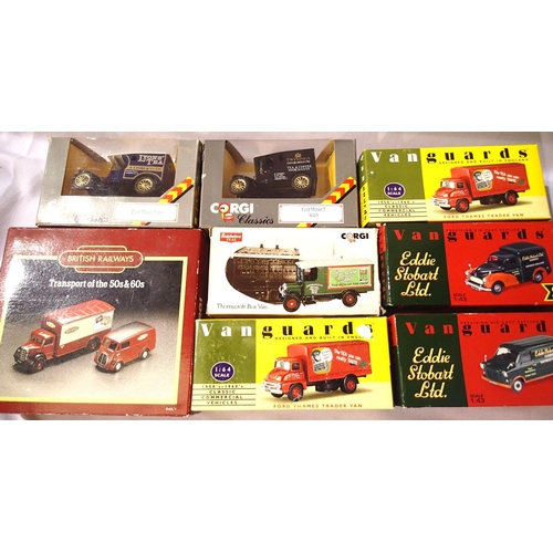 2182 - Eight commercial diecast vehicles comprising x4 Corgi Classics including British Railways twin set a... 