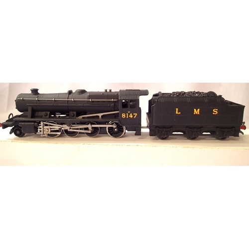 2199 - Hornby Dublo Class 8F, Black LMS 8147. Triang type coupling fitted, refinished, detailed, modified b... 