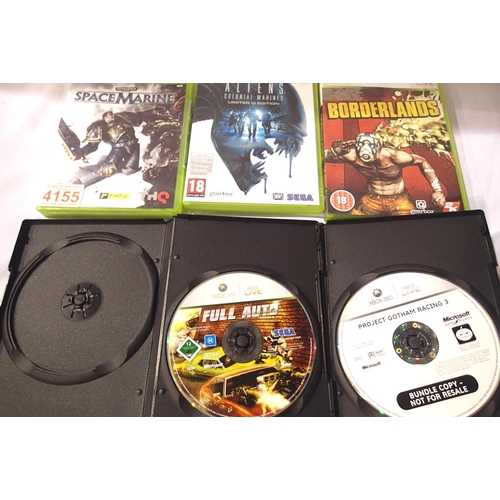 2212 - Five Xbox 360 cased games to include Warhammer  Space Marine, Aliens Colonial Marines limited editio... 