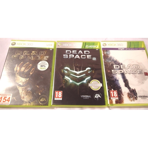 2214 - Three Xbox 360 cased games to include Dead Space 1, Dead Space 2 limited version and sealed Dead Spa... 