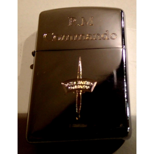 1061 - Royal Marine Commando engraved windproof lighter.  P&P Group 1 (£14+VAT for the first lot and £1+VAT... 