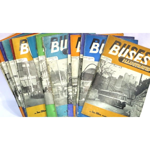 387 - Fourteen copies of Buses Illustrated 1954/58. P&P Group 1 (£14+VAT for the first lot and £1+VAT for ... 