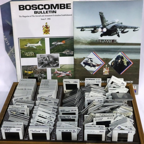 388 - Approximately 200 slides of Boscombe Down Experimental Establishment, all labelled. P&P Group 3 (£25... 