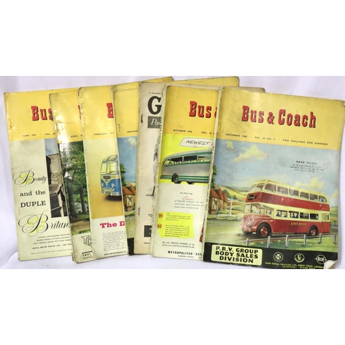 391 - Collection of Bus & Coach magazines 1957-1962 (59). Not available for in-house P&P, contact Paul O'H... 