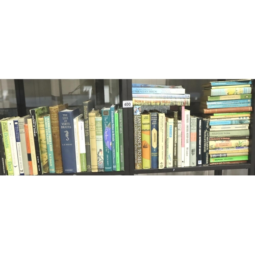 400 - Two shelves of Bird and Natural History books. Not available for in-house P&P, contact Paul O'Hea at... 