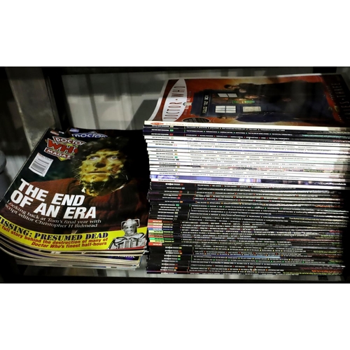 408 - Shelf of 78 Doctor Who magazines. Not available for in-house P&P, contact Paul O'Hea at Mailboxes on... 