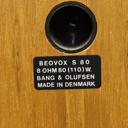 377 - Bang and Olufsen pair of floor speakers, Beovox S80. Not available for in-house P&P, contact Paul O'... 