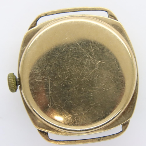 56 - 9ct gold gents wristwatch head, 18.9g. P&P Group 1 (£14+VAT for the first lot and £1+VAT for subsequ... 