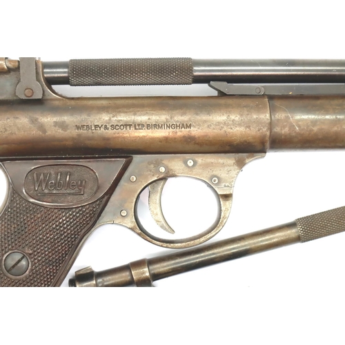 2010 - Webley Premier two-barrel air pistol, in need of repair. P&P Group 2 (£18+VAT for the first lot and ... 