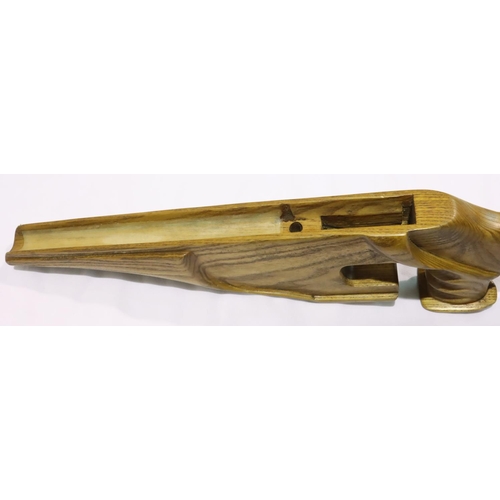 2013 - Left handed walnut wooden stock. P&P Group 2 (£18+VAT for the first lot and £3+VAT for subsequent lo... 