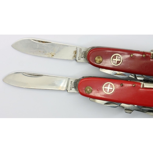 2034 - Two Japanese Swiss Army type Multi blade knives. P&P Group 1 (£14+VAT for the first lot and £1+VAT f... 