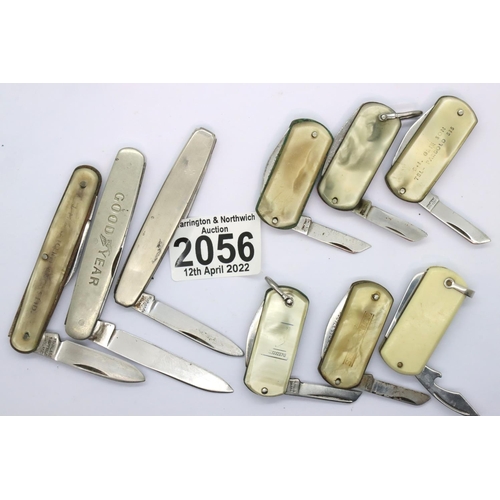 2056 - Nine Irish made multi blade folding knives. P&P Group 1 (£14+VAT for the first lot and £1+VAT for su... 