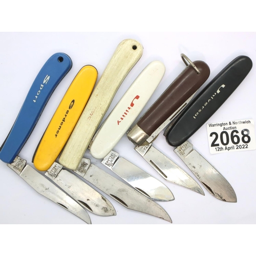 2068 - Six Irish made single blade folding knives. P&P Group 1 (£14+VAT for the first lot and £1+VAT for su... 