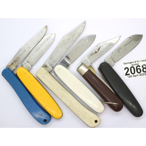 2068 - Six Irish made single blade folding knives. P&P Group 1 (£14+VAT for the first lot and £1+VAT for su... 