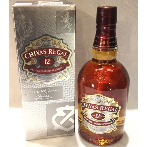 122 - Bottle of Chivas Royal 12 year old scotch whisky. P&P Group 2 (£18+VAT for the first lot and £3+VAT ... 