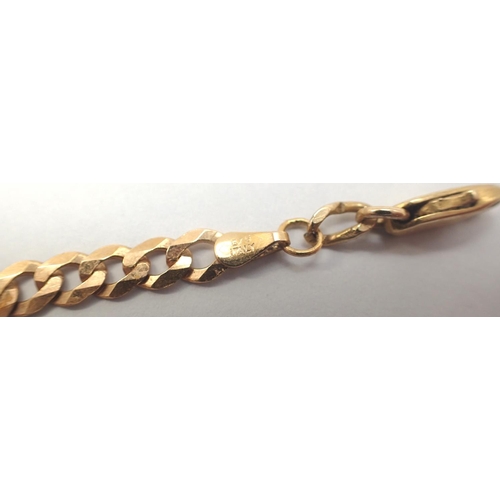 3 - 9ct gold curb necklace, L: 61 cm, 11.6g. P&P Group 1 (£14+VAT for the first lot and £1+VAT for subse... 