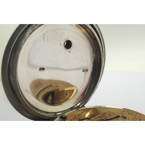 76 - Waltham silver key wind open face pocket watch, 18 size, 1883 model, AB case, with key, working at l... 