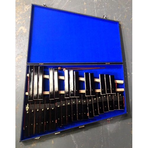 432 - Two Kosth xylophones, hard cased with removable covers. P&P Group 3 (£25+VAT for the first lot and £... 