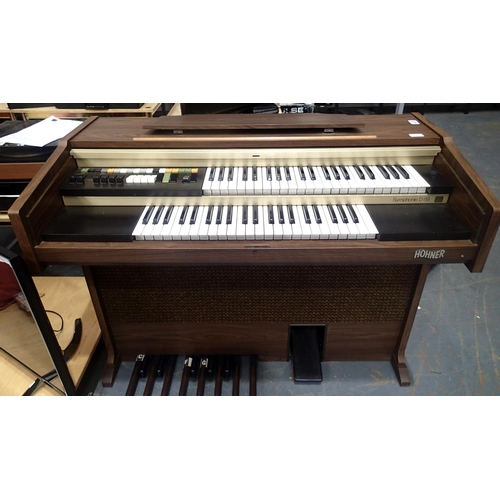 438 - Hohner Symphonie D89 electric organ. Not available for in-house P&P, contact Paul O'Hea at Mailboxes... 