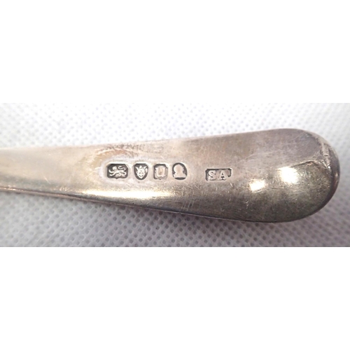 118 - Three hallmarked silver Georgian dessert spoons, 192g. P&P Group 1 (£14+VAT for the first lot and £1... 