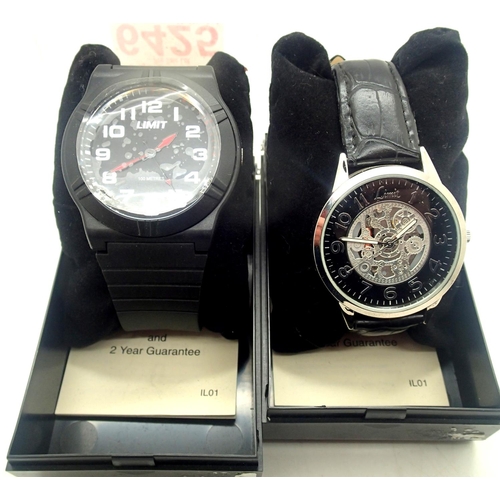 64A - Two gents Limit wristwatches, not working at lotting. P&P Group 1 (£14+VAT for the first lot and £1+... 