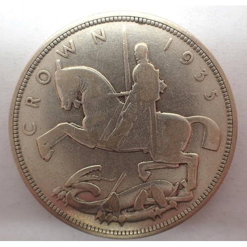 3027 - 1935 silver crown of George V. P&P Group 1 (£14+VAT for the first lot and £1+VAT for subsequent lots... 