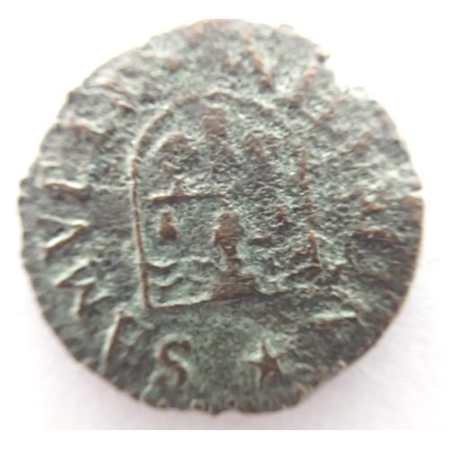 3049 - English hammered token farthing c1550. P&P Group 1 (£14+VAT for the first lot and £1+VAT for subsequ... 