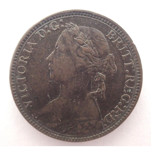 3059 - 1875 bronze farthing of Queen Victoria, Heaton Mint. P&P Group 1 (£14+VAT for the first lot and £1+V... 