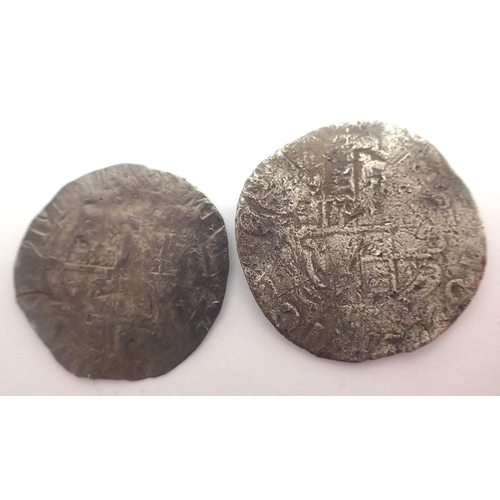 3060 - English hammered silver sixpence and shilling of Charles I. P&P Group 1 (£14+VAT for the first lot a... 