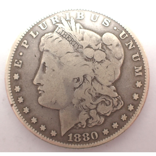 3062 - 1880 American silver Morgan dollar. P&P Group 1 (£14+VAT for the first lot and £1+VAT for subsequent... 