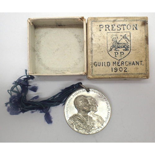 3068 - 1902 Preston Guild Merchants medal in original box. P&P Group 1 (£14+VAT for the first lot and £1+VA... 