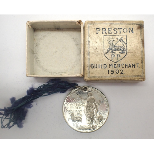 3068 - 1902 Preston Guild Merchants medal in original box. P&P Group 1 (£14+VAT for the first lot and £1+VA... 