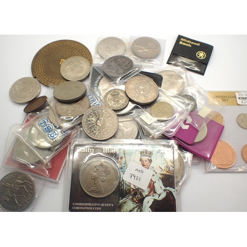 3074 - Evasion and copy coins together with mixed UK commemoratives. P&P Group 1 (£14+VAT for the first lot... 