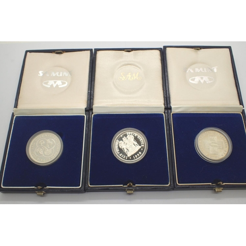 3089 - Boxed silver proof one rand coins, 1990, 1991, 1992 (3). P&P Group 1 (£14+VAT for the first lot and ... 