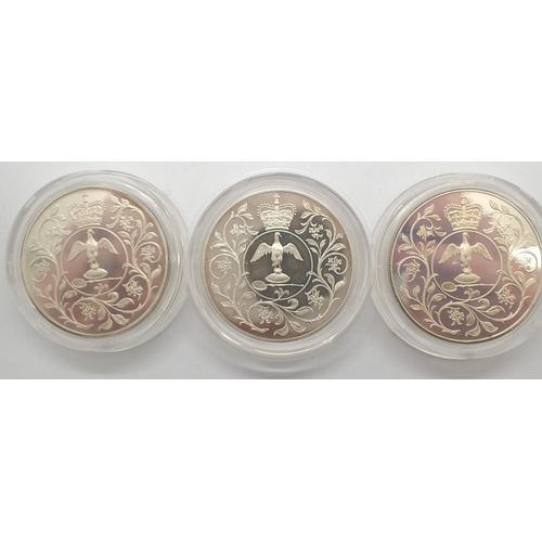 3095 - Three boxed silver proof 1977 crowns. P&P Group 1 (£14+VAT for the first lot and £1+VAT for subseque... 