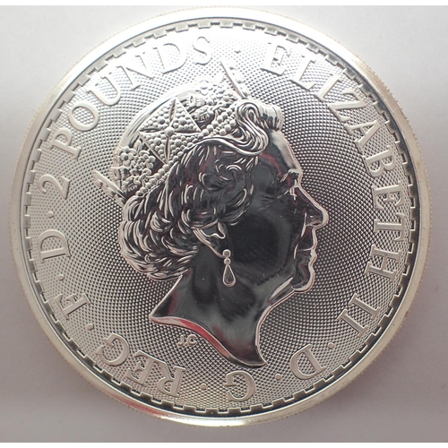 3109 - 2021 Britannia silver 1oz bullion round. P&P Group 1 (£14+VAT for the first lot and £1+VAT for subse... 