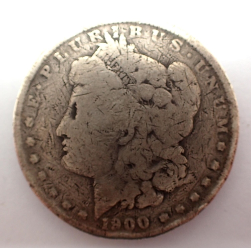 3114 - 1900 American silver Morgan dollar. P&P Group 1 (£14+VAT for the first lot and £1+VAT for subsequent... 