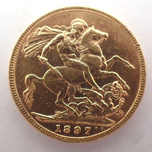 3117 - 1897 full sovereign of Queen Victoria. P&P Group 1 (£14+VAT for the first lot and £1+VAT for subsequ... 