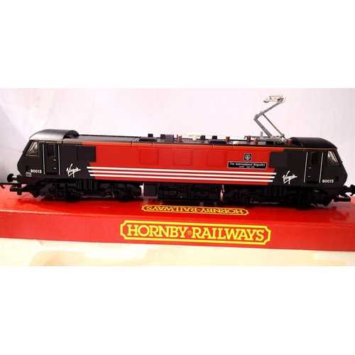 2144 - Hornby R2109B, class 90 electric, 90015, International Brigades, Virgin Livery, excellent - near min... 